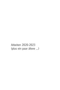 Petra Deta Weidemann - Arbeiten 2020-2023